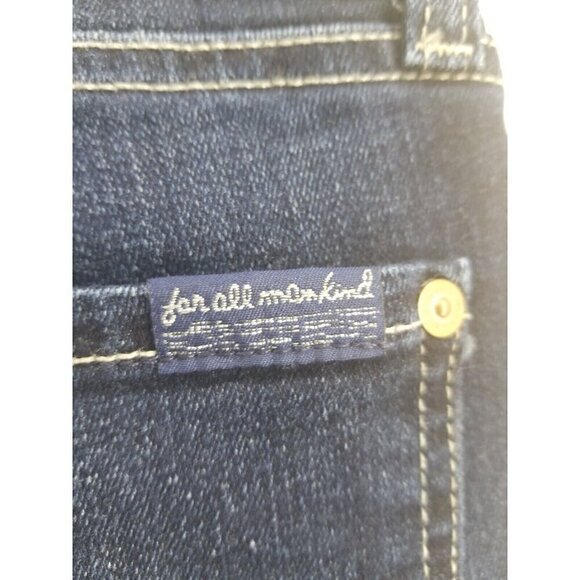 7 For All Mankind Dark Wash the Skinny Size 32 - Picture 3 of 8